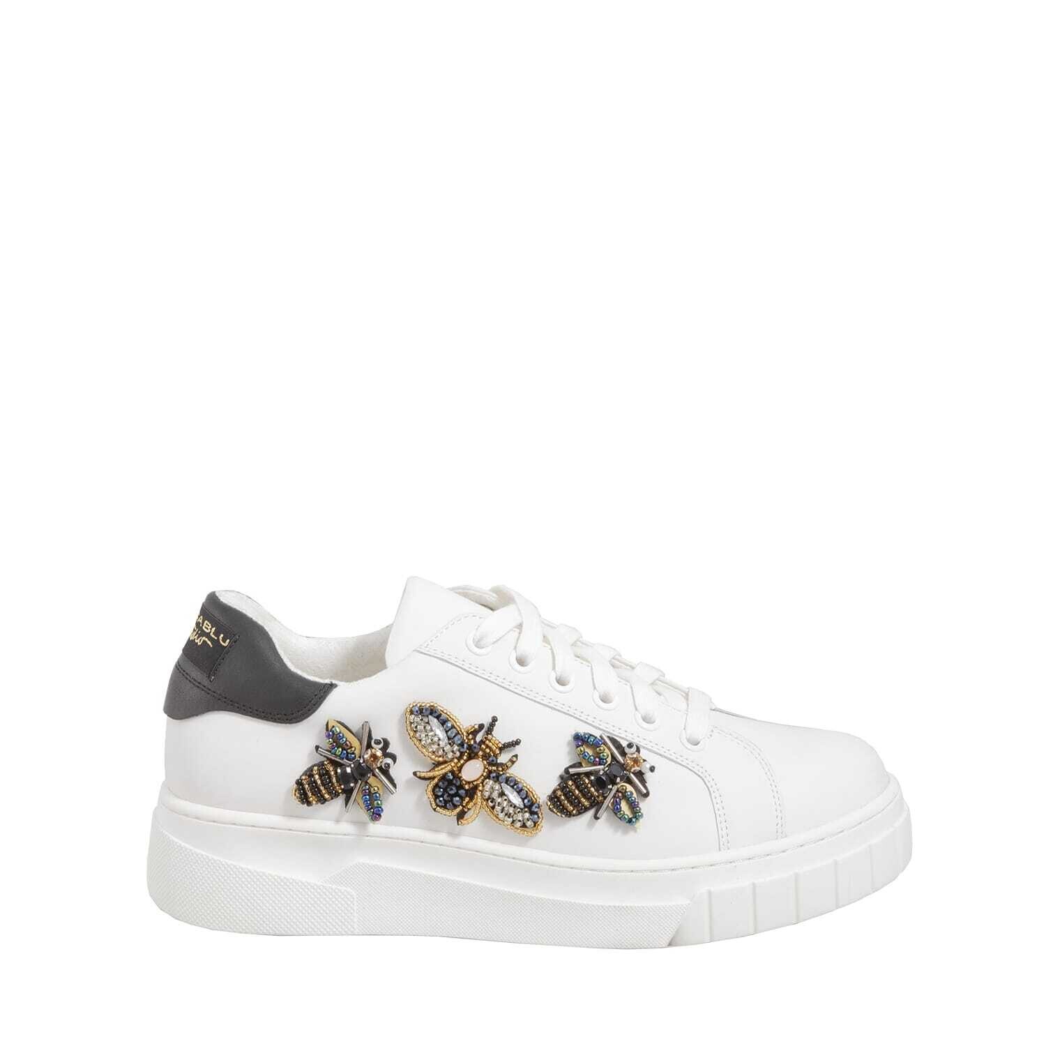 TOSCA BLU SNEAKERS IN PELLE E GIOIELLO