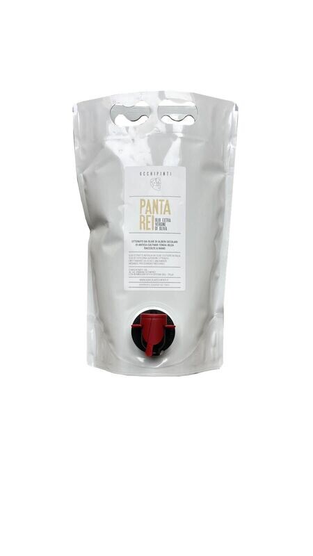 OLIO NUOVO 2024/2025 EXTRA VERGINE DI OLIVA TONDA IBLEA PANTA REI 1,5 LT BIOLOGICO - CONF. POUCH ANTIOSSIDAZIONE