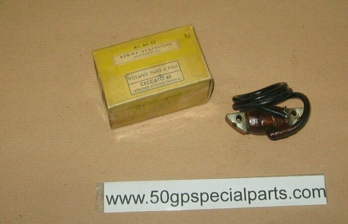 CECCATO 48cc. BOBINA ACCENSIONE (CON FILO ATTACCO CANDELA) VOLANO FILSO 4 POLI