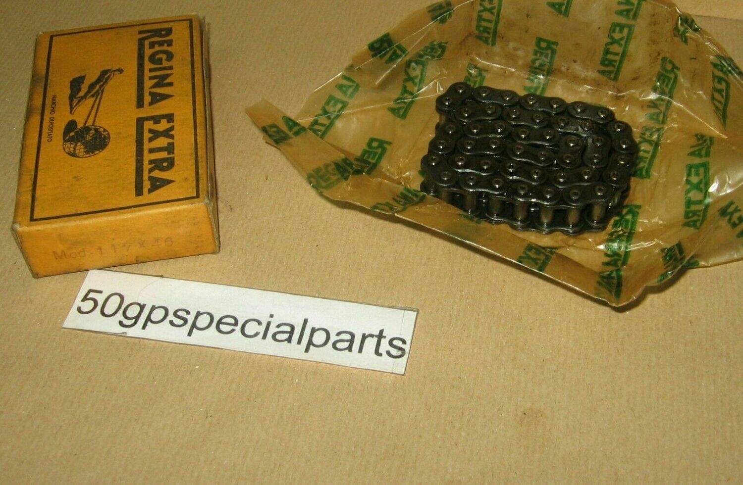 CATENA MOTORE TRASMISSIONE REGINA EXTRA 117X46 BETA 175 BARTALI FBM GABBIANO 125