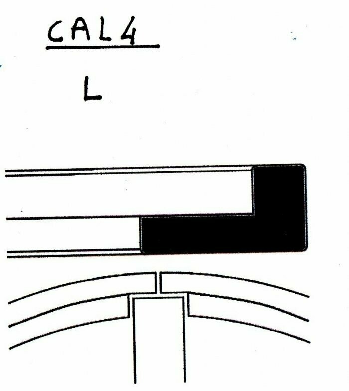 SEGMENTO L CAL4 PISTON RING KOLBENRING H2,5mm  DAL 52,7mm AL 60,8mm