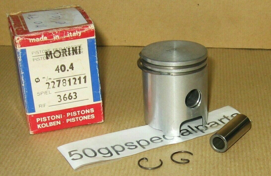 Piston Complet Pour Scooter Morini 50 Gh-Mo-K2-Dollar (années 1975-1976) - Diamètre 40,4 Mm - Réf. 737030404
