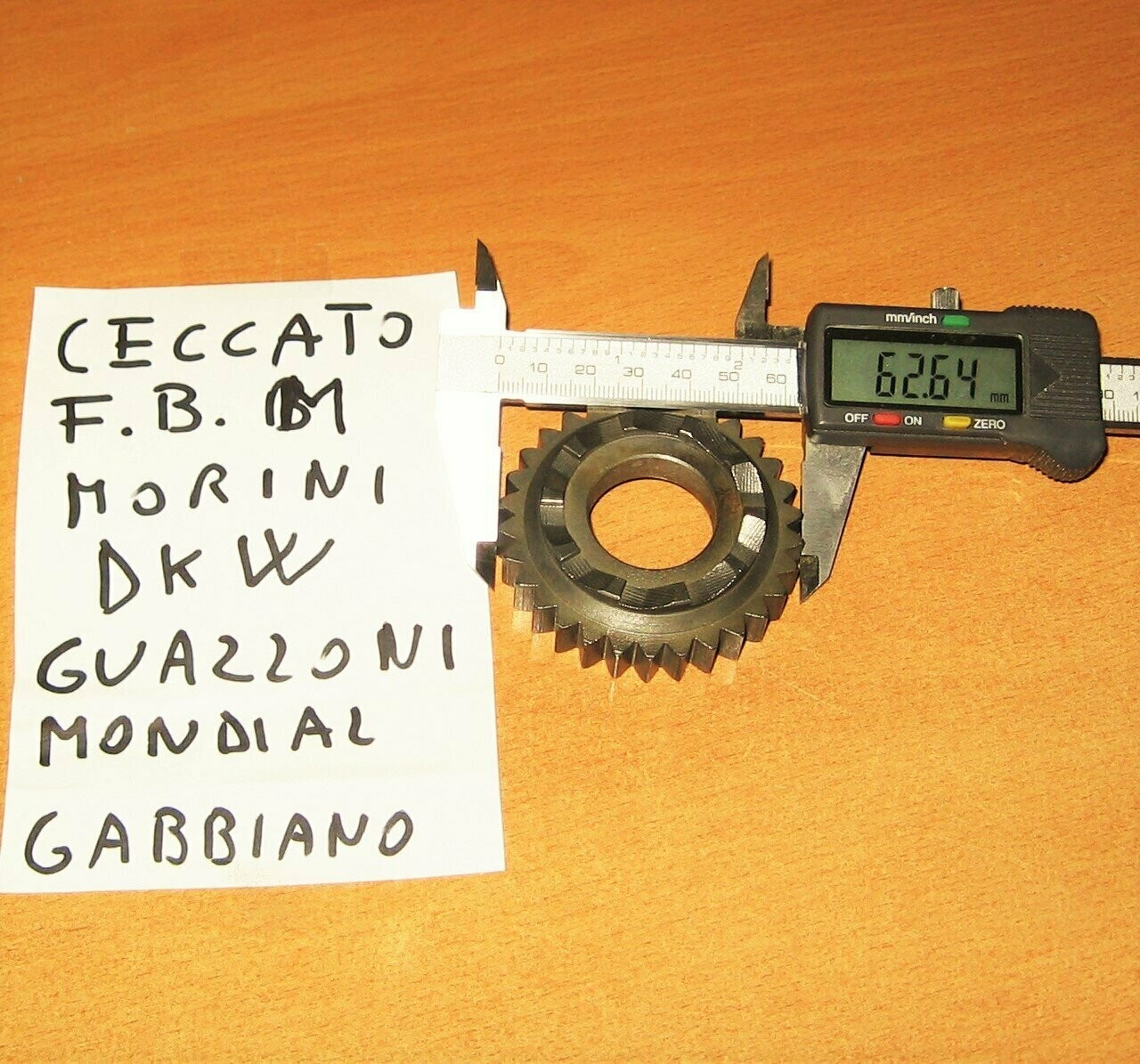 CECCATO  DKW FBM GABBIANO MORINI MONDIAL GUAZZONI ? INGRANAGGIO Z30 MESSA IN MOTO 10 INNESTI