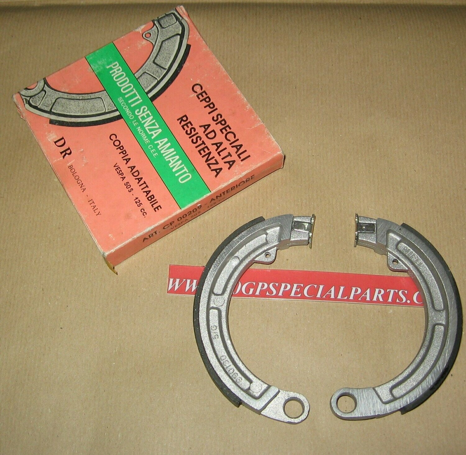 PIAGGIO VESPA 50-125cc. ​​GANASCE CEPPI FRENO ALTA RESISTENZA