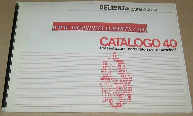 DELLORTO CATALOGO 40 MOTOVEICOLI