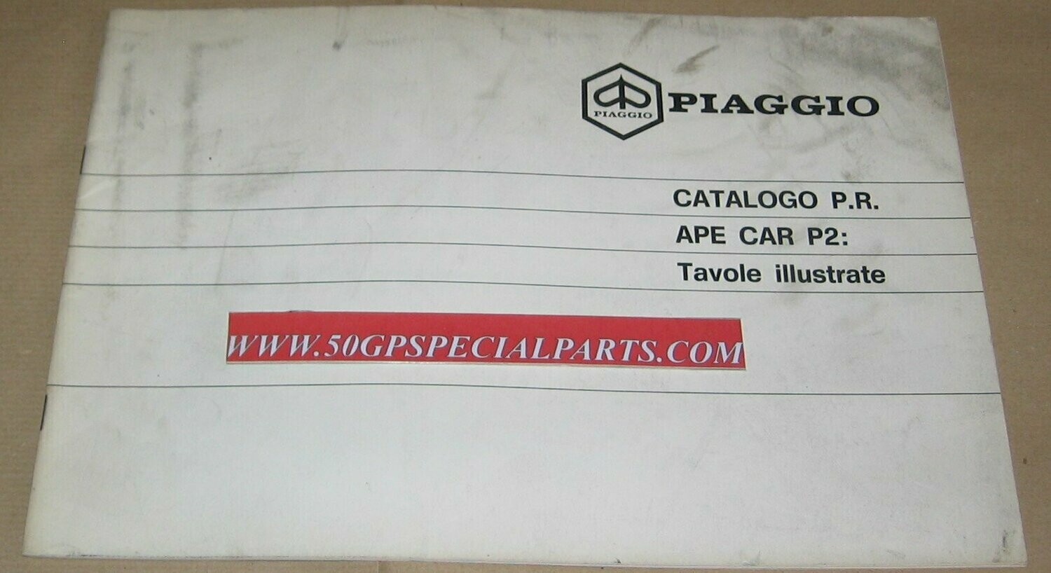 PIAGGIO CATALOGO P.R. APE CAR P2