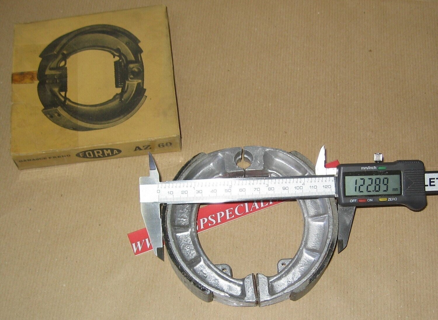 BIANCHI  DEVIL  MOTOBI 125 GANASCE FRENO  FORMA  AZ 60