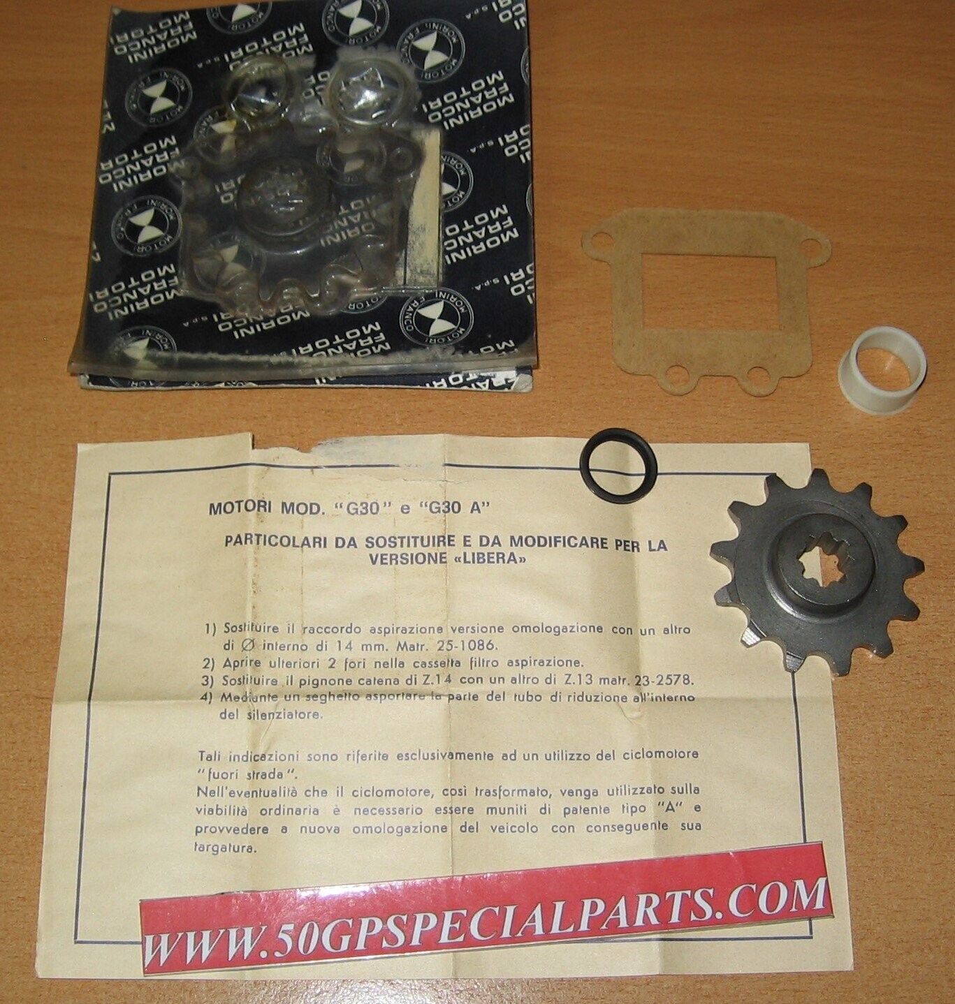 PIGNONE Z13 FRANCO MORINI G30 G30A  VERSIONE LIBERA