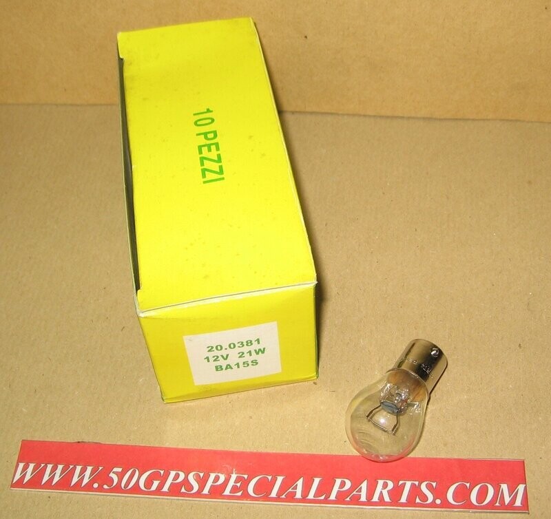 LAMPADINA HERT 20.0381  12V. 21W  BA15S  SCATOLA N. 10PZ.