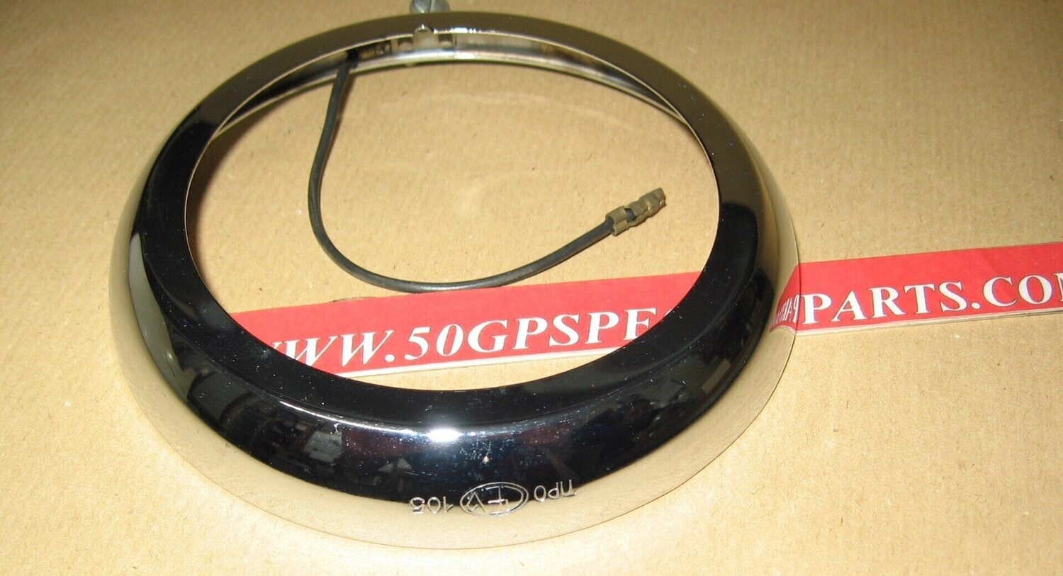 GHIERA CERCHIETTO FARO FANALE ANTERIORE TIPO CEV 105mm CON FILO