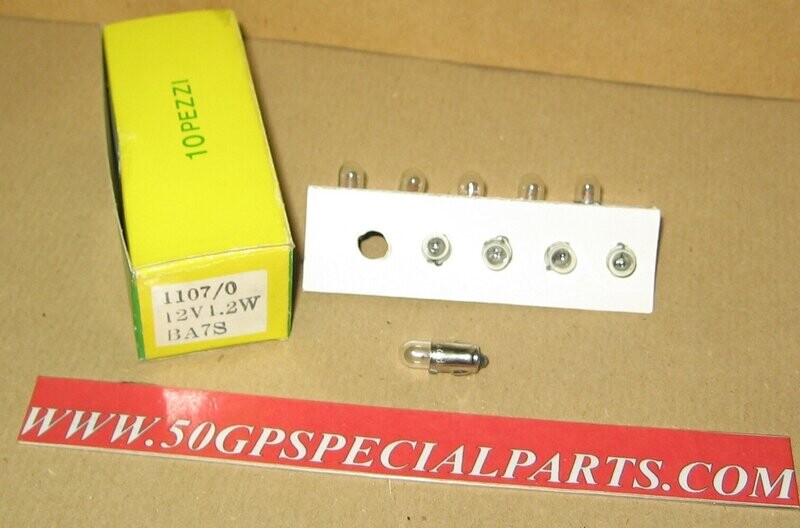 LAMPADINA HERT 1107/0 12V. 1.2W BA7S SCATOLA N. 10PZ.