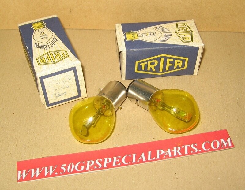 LAMPADINA TRIFA  G527  BA 20 D 6V  45/40W GIALLA