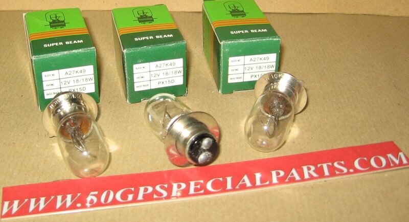 LAMPADINA BLICK A27K49 PX15D 12V 18/18 W  SET N.3 PZ.