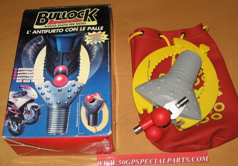 ANTIFURTO BULLOCK RUOTA MOTO E SCOOTER BLOCCA RUOTE MOD. M