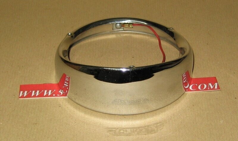 GHIERA CERCHIETTO FARO FANALE ANTERIORE  CON VISIERA MODELLO APRILIA 95mm CON FILO