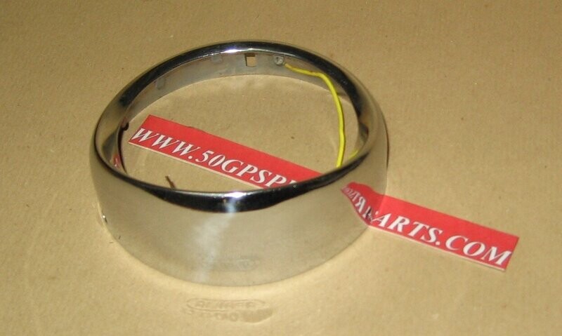 GHIERA CERCHIETTO FARO FANALE ANTERIORE  CON VISIERA MODELLO APRILIA 95mm CON FILO