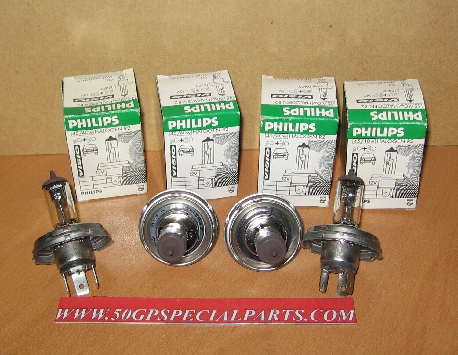 ​LAMPADINA PHILIPS 12475  HALOGEN R2 12V 45/40W  OFFERTA N.4 PZ.