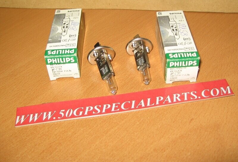 LAMPADINA PHILIPS  12258 HALOGEN  H1 UV BLOCK 12V 55W  N.2PZ.