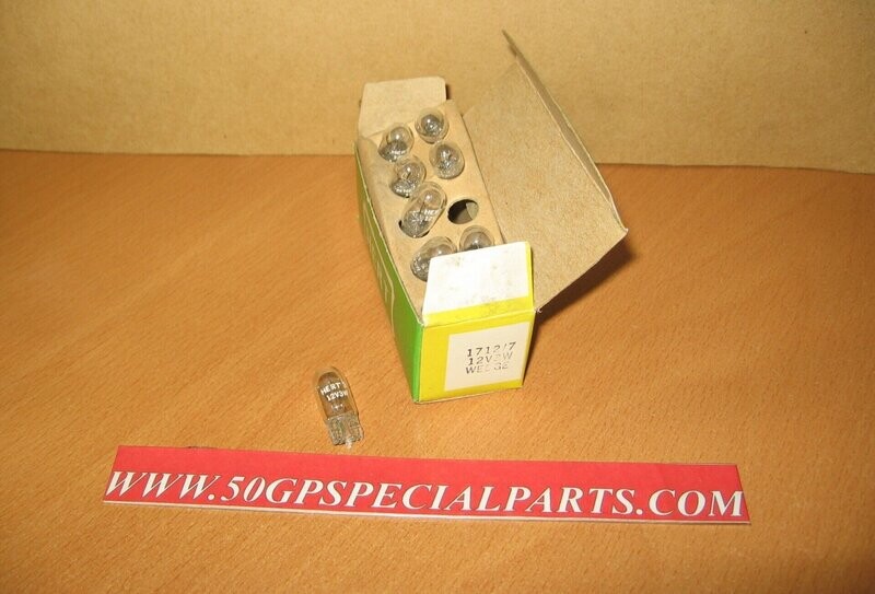 LAMPADINA HERT 1712/7 12V. 2W WEL GE SCATOLA N. 10PZ.