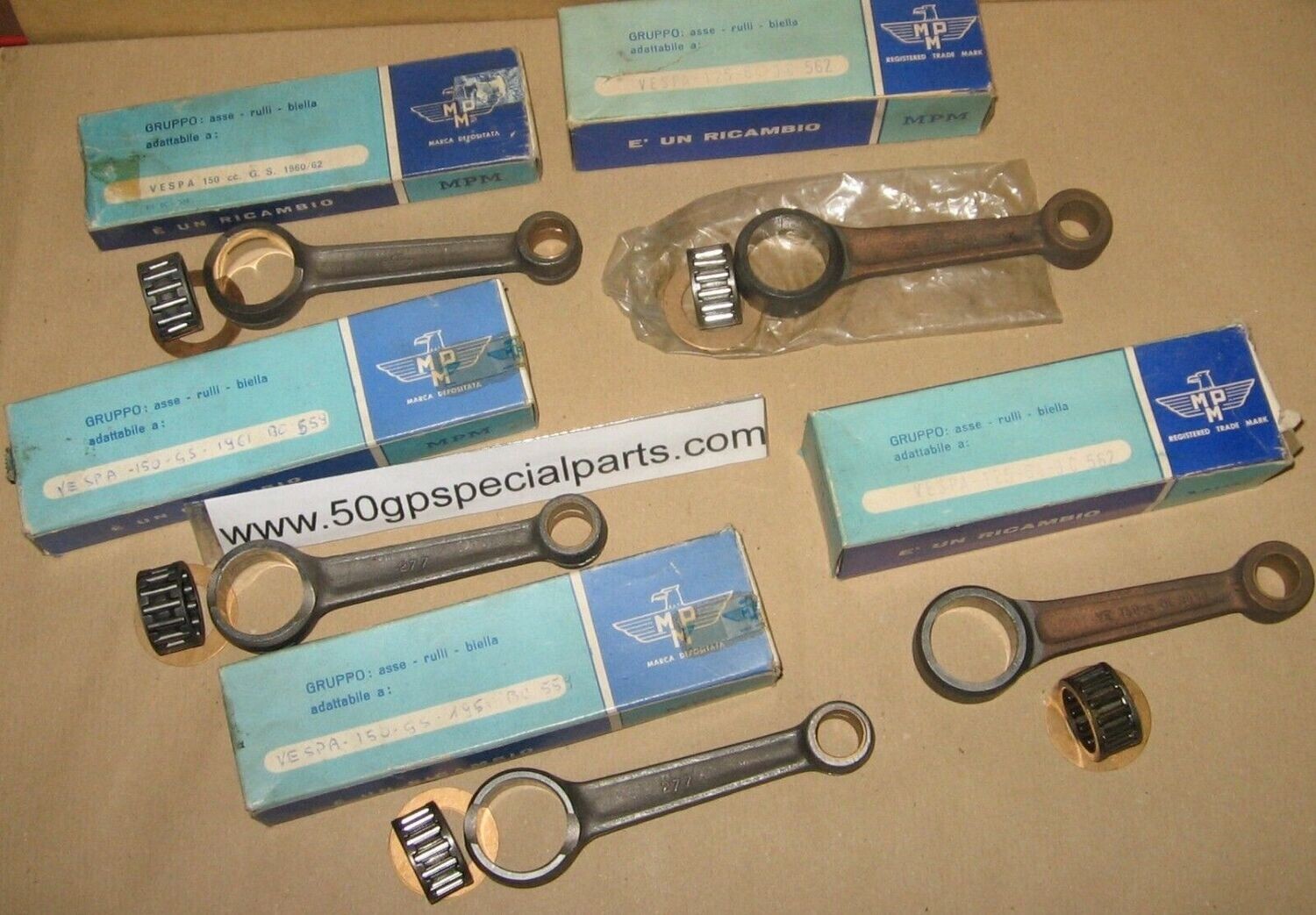 VESPA 125 150cc. GS ? SET CONNECTING ROD SET BIELLE SENZA ASSI ACCOPPIAMENTO
