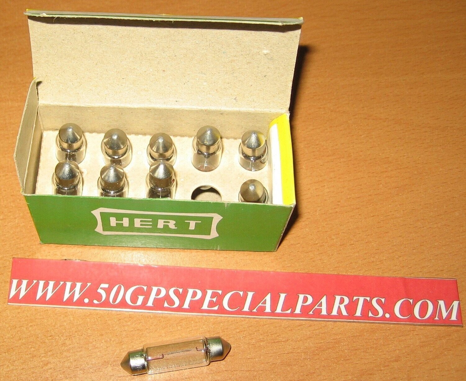 LAMPADINA HERT 0215/2 12V. 10W  T10.5X38 SCATOLA N. 10PZ.