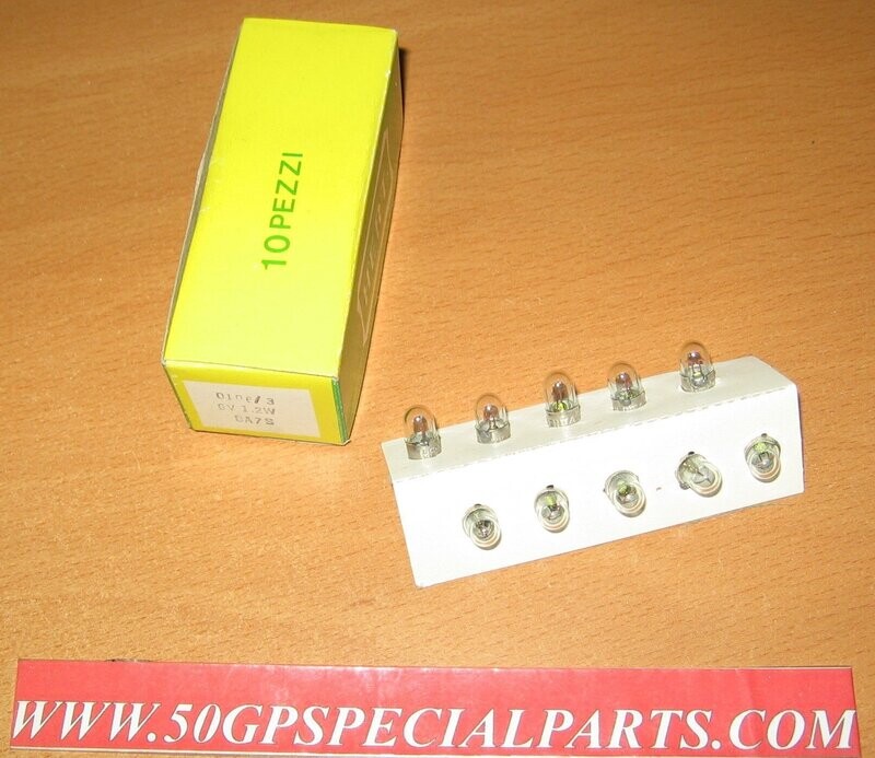 LAMPADINA HERT 0106/3 6V. 1.2W BA7S SCATOLA N. 10PZ.