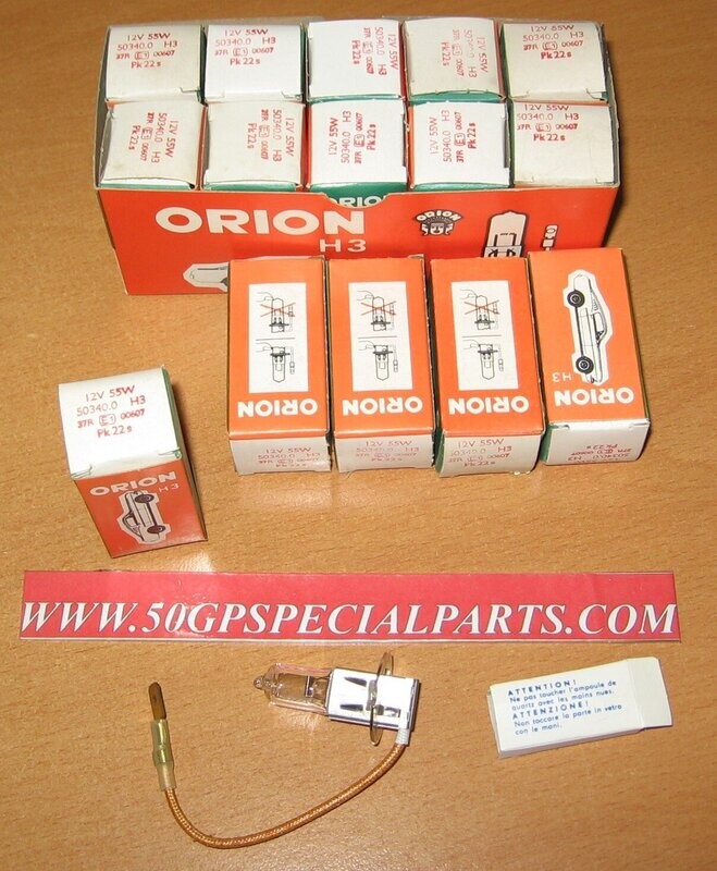 LAMPADINA ORION 12V 55W 50340.0 H3 ALOGENA PK22s  STOCK 15PZ.