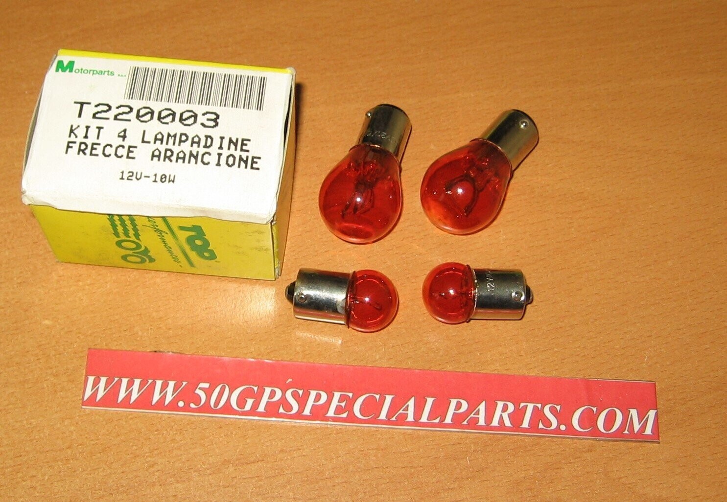 LAMPADINE KIT 4 FRECCE  ARANCIONE T220003 MOTORPARTS