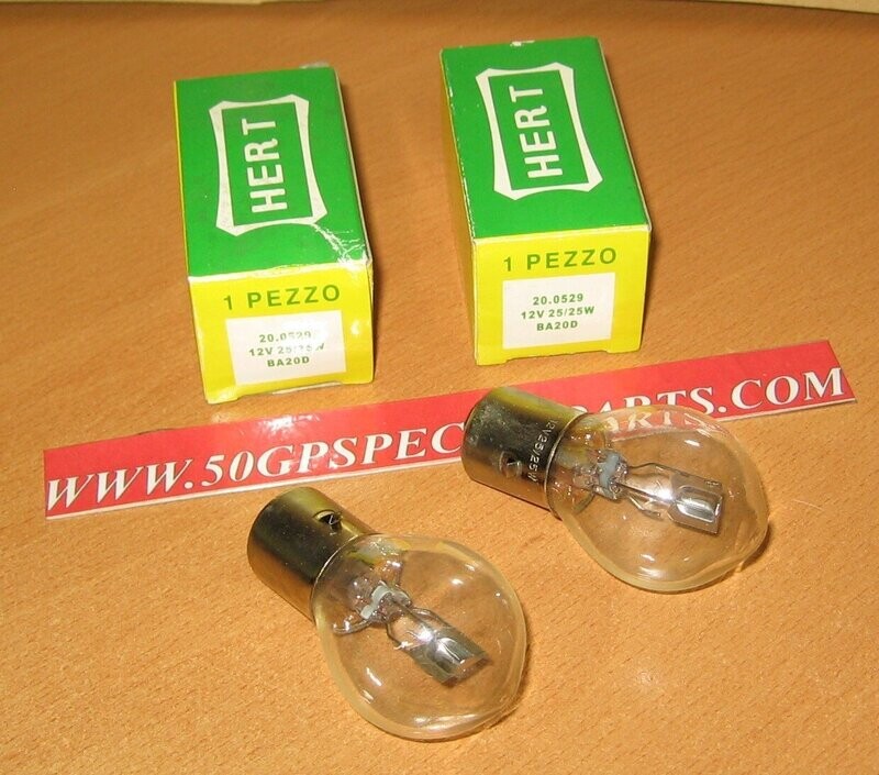 LAMPADINA HERT 20.0529 12V. 25/25W  BA20D  PZ.2