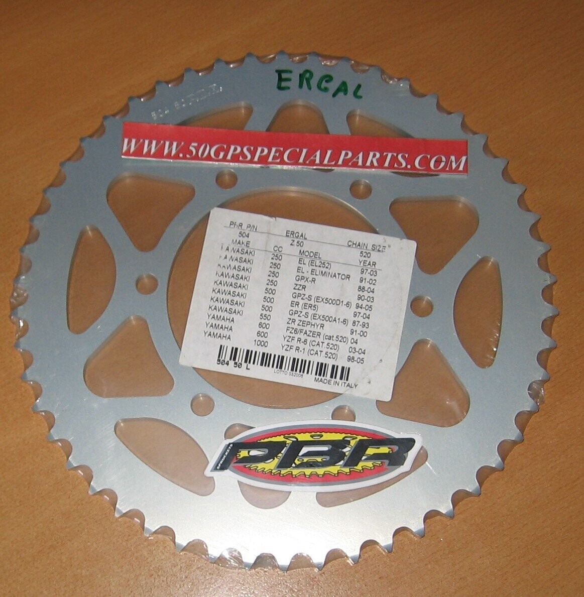 KAWASAKI  250 500 550 600 1000 ​CORONA PBR  Z50 COD. 504 ERGAL