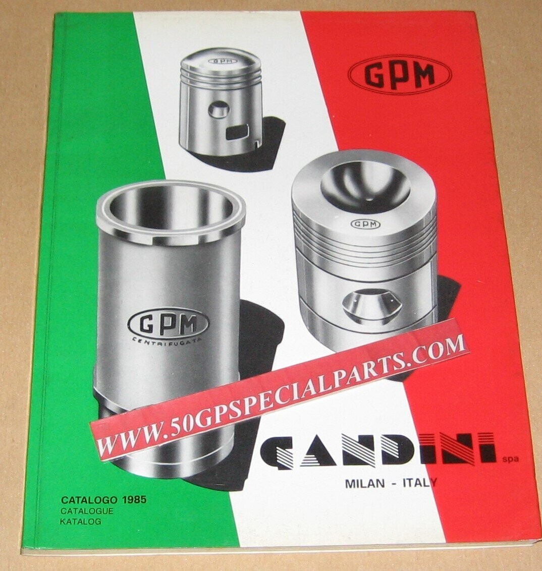 GANDINI PISTONI CATALOGO 1985 AUTO MOTO