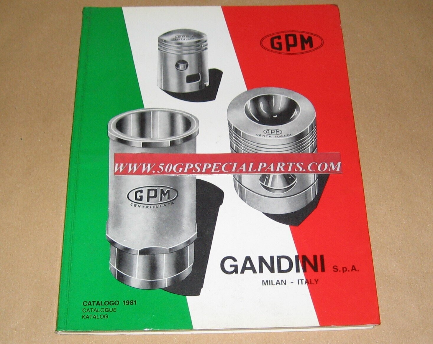 GANDINI PISTONI CATALOGO 1981 AUTO MOTO