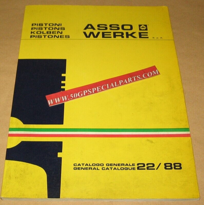 ASS0 WERKE CATALOGO PISTONI  MOTO 22/88