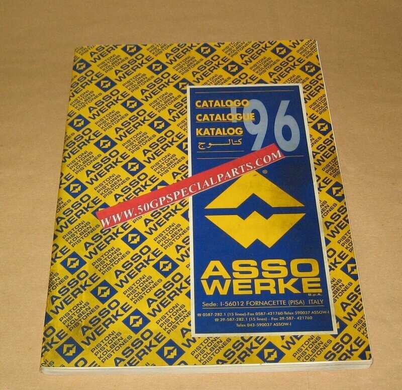 ASS0 WERKE CATALOGO PISTONI  MOTO  AUTO 1996