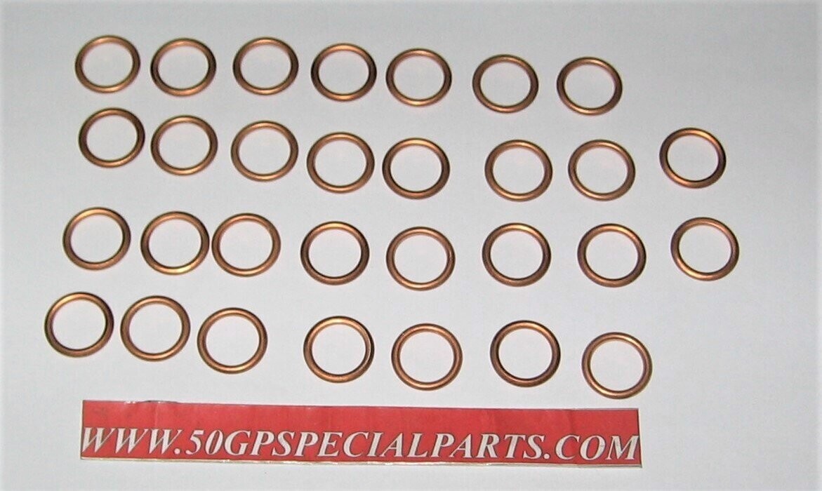 GUARNIZIONE SCARICO RONDELLA COMPRESSIONE IN RAME D.16x22x3  N.30 PZ.