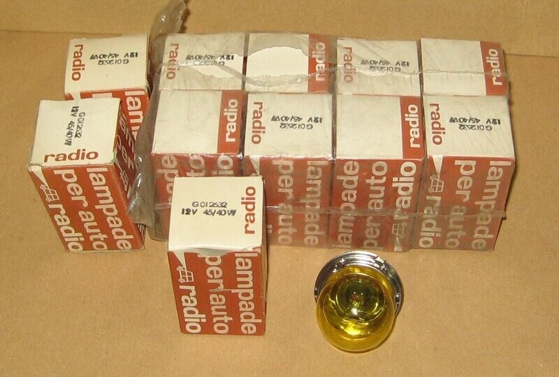 LAMPADINA RADIO G012632 12V 45/40W GIALLA SET N.11 PZ.