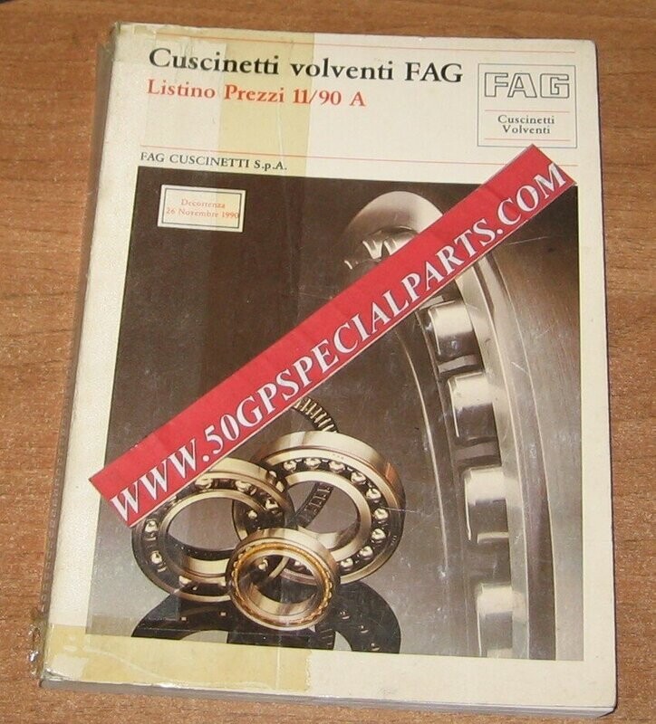 CUSCINETTI FAG CATALOGO 1990