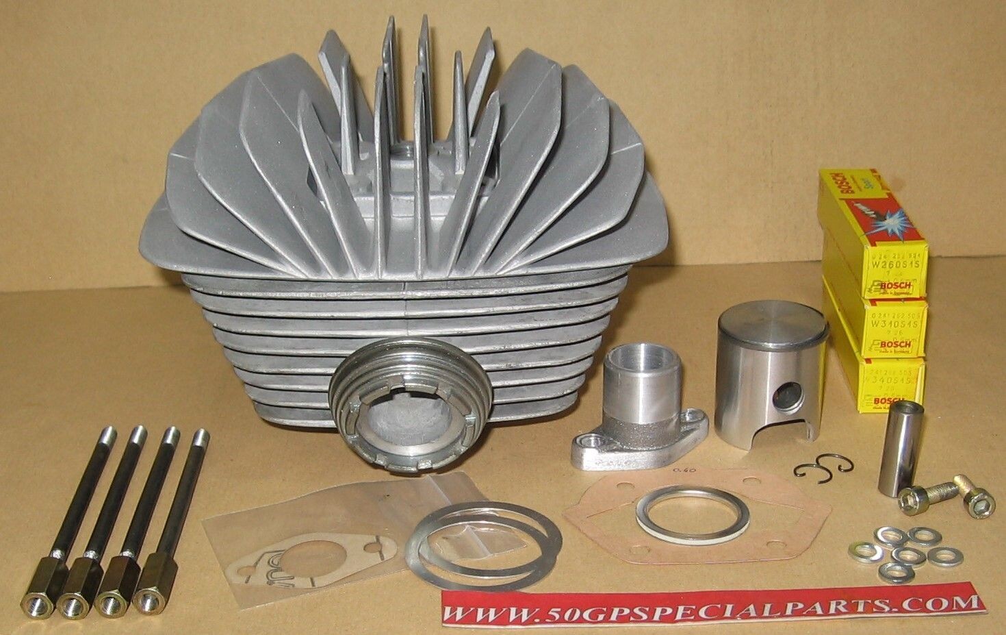 ITOM 50 CILINDRO KIT COMPETIZIONE  VILLA  D. 40 ALLUMINIO CROMATO