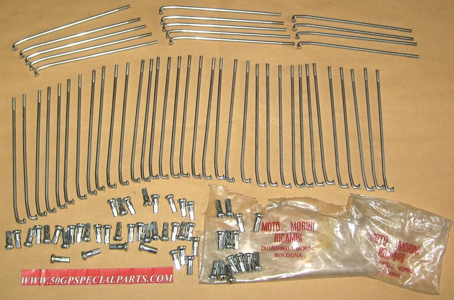 MOTO MORINI 500 350 250 125cc. 4T. SET N. 48 RAGGI RUOTA D.4X155mm