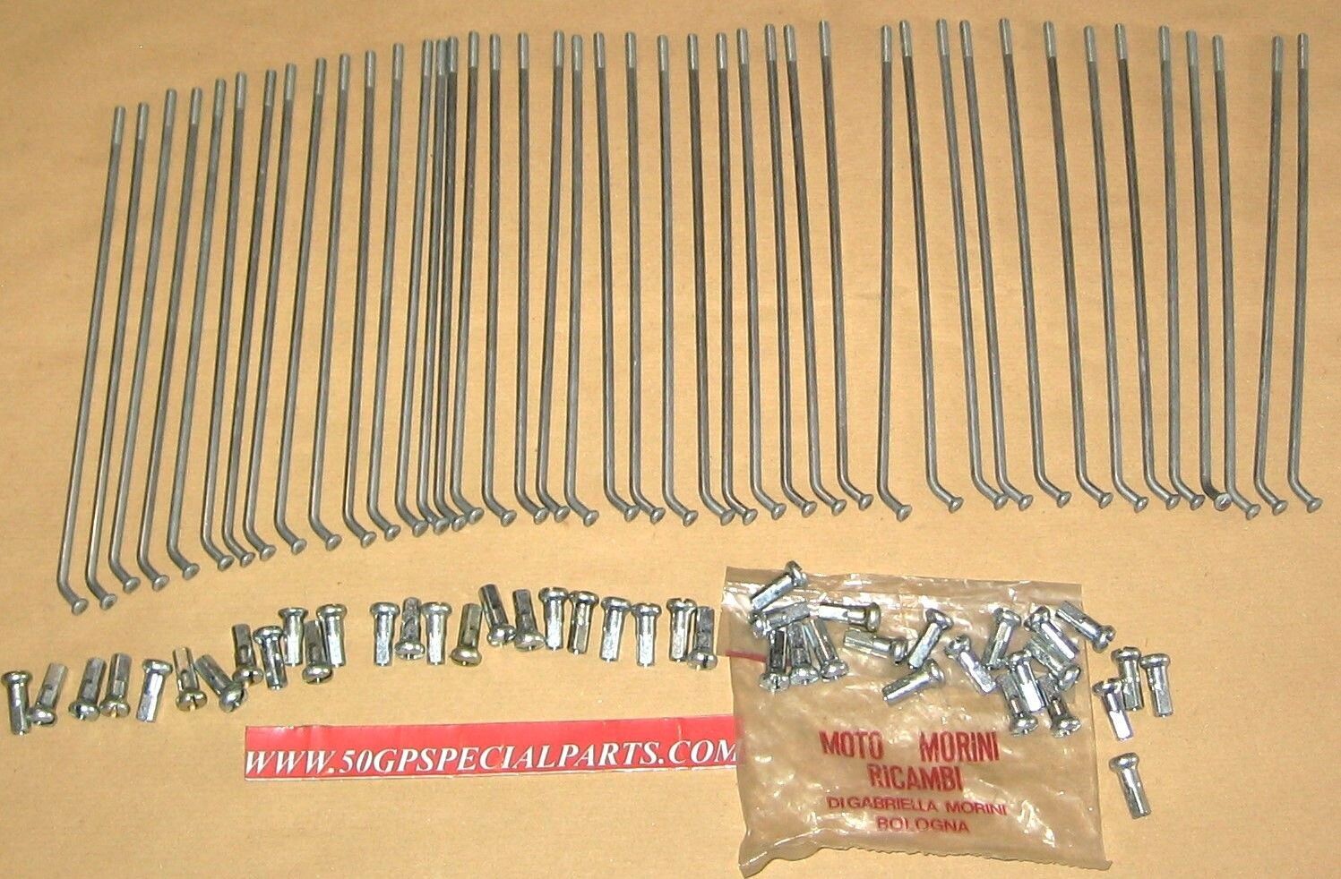 MOTO MORINI 500 350 250 125cc. 4T. SET N.42 RAGGI RUOTA D.4X200mm
