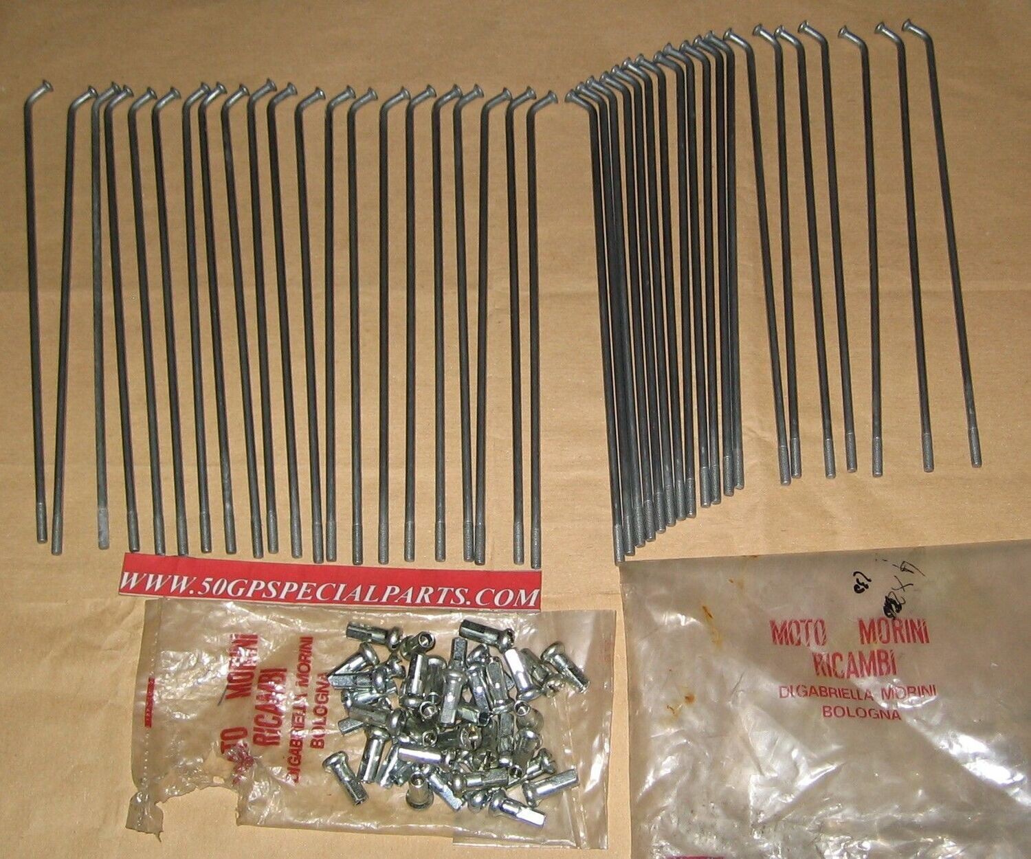 MOTO MORINI 500 350 250 125cc. 4T.SET N. 40 RAGGI RUOTA D.4X230mm