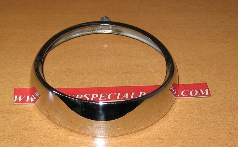 GHIERA CERCHIETTO FARO FANALE ANTERIORE TIPO CEV 105mm. CON VISIERA SENZA FILO
