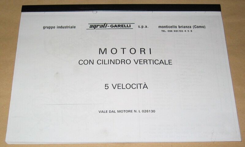AGRATI GARELLI CATALOGO FOTOCOPIA