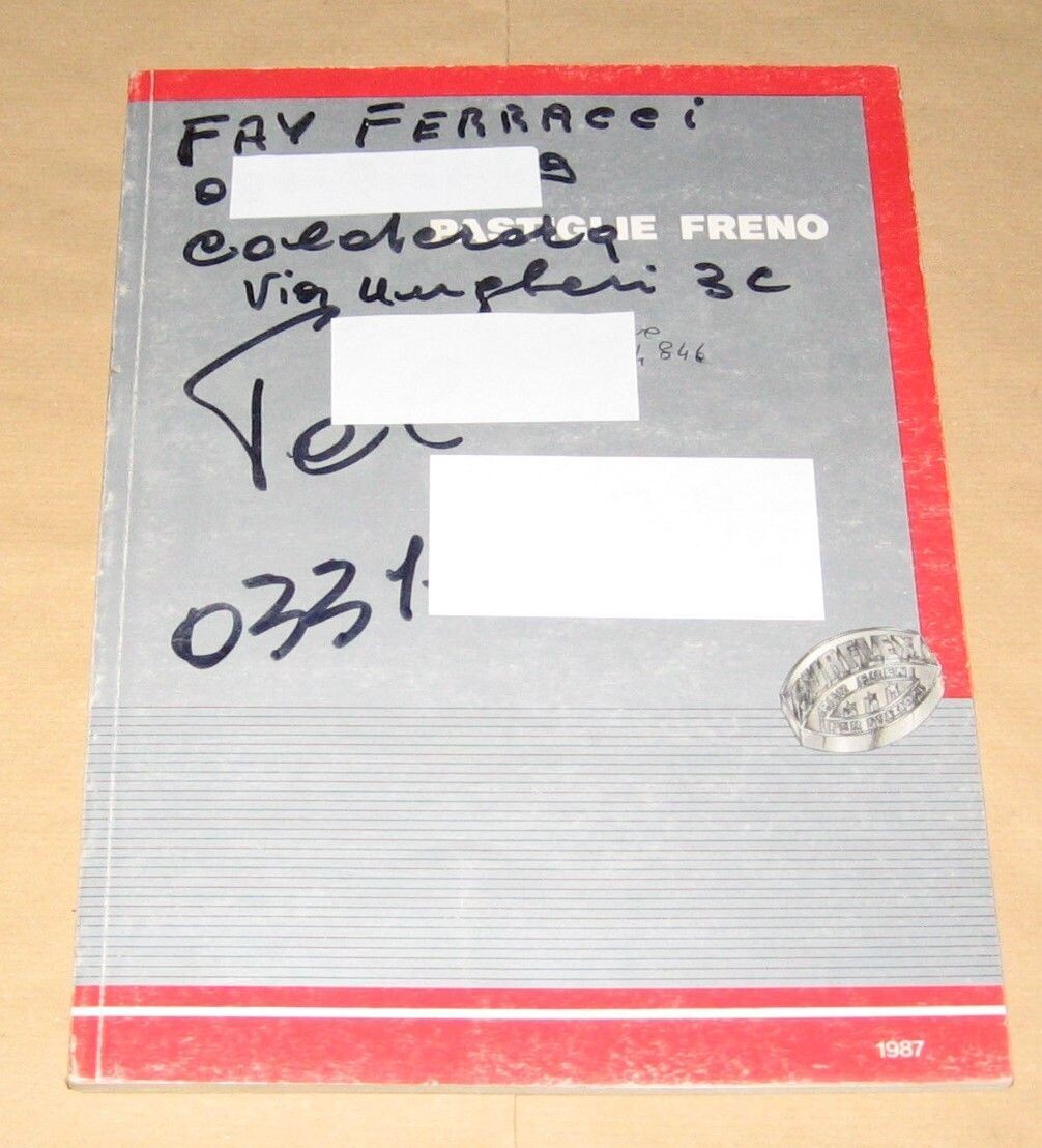 SURFLEX CATALOGO PASTIGLIE FRENO 1987