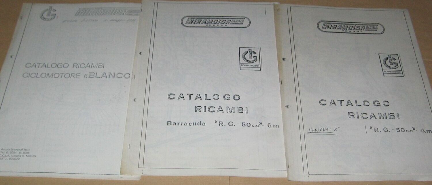 INTRAMOTOR CATALOGHI RICAMBI BLANCO BARRACUDA  R.G.  50 4/6 MARCE
