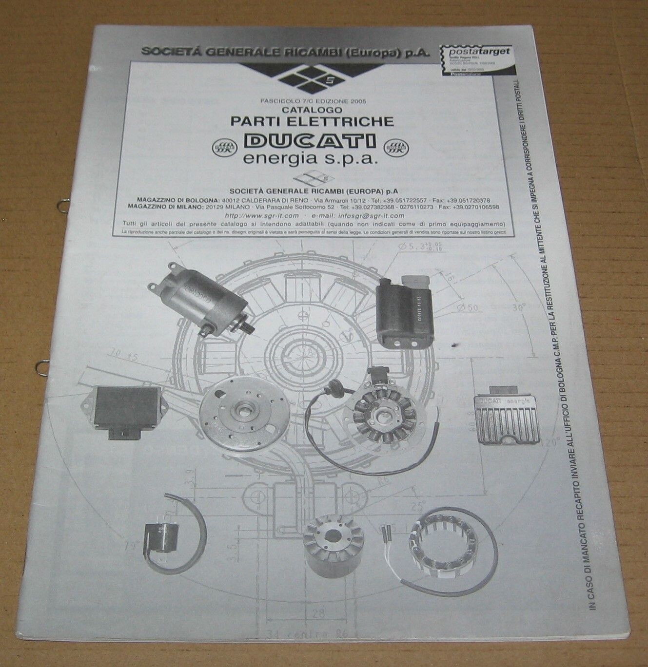 ACCENSIONI DUCATI ENERGIA PARTI ELETTRICHE  FASCICOLO 7/C 2005