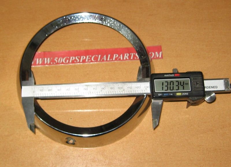 GHIERA CERCHIETTO FARO FANALE ANTERIORE APRILIA 130mm MOTO EPOCA