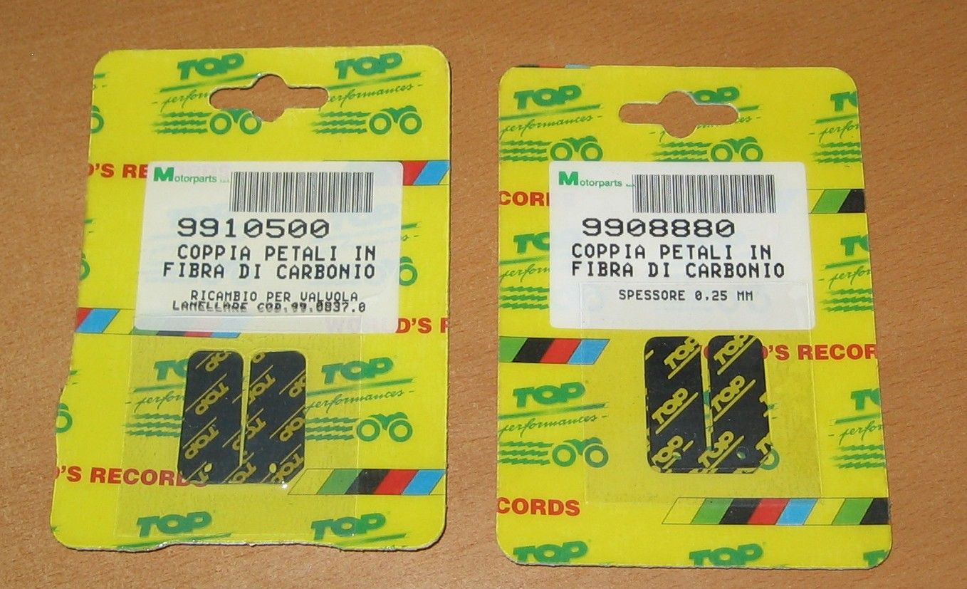 MOTORPARTS TOP  9910500 + 9908880 PETALI  LAMELLE CARBONIO N.2 SET