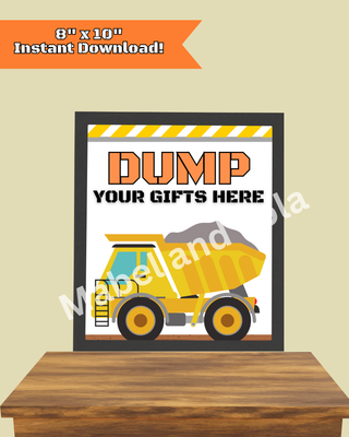 Dump Your Gifts Here Sign | Instant Download
