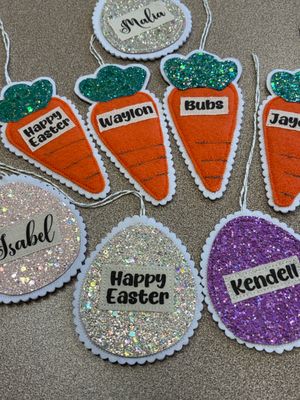Glitter Basket Tag - Personalized
